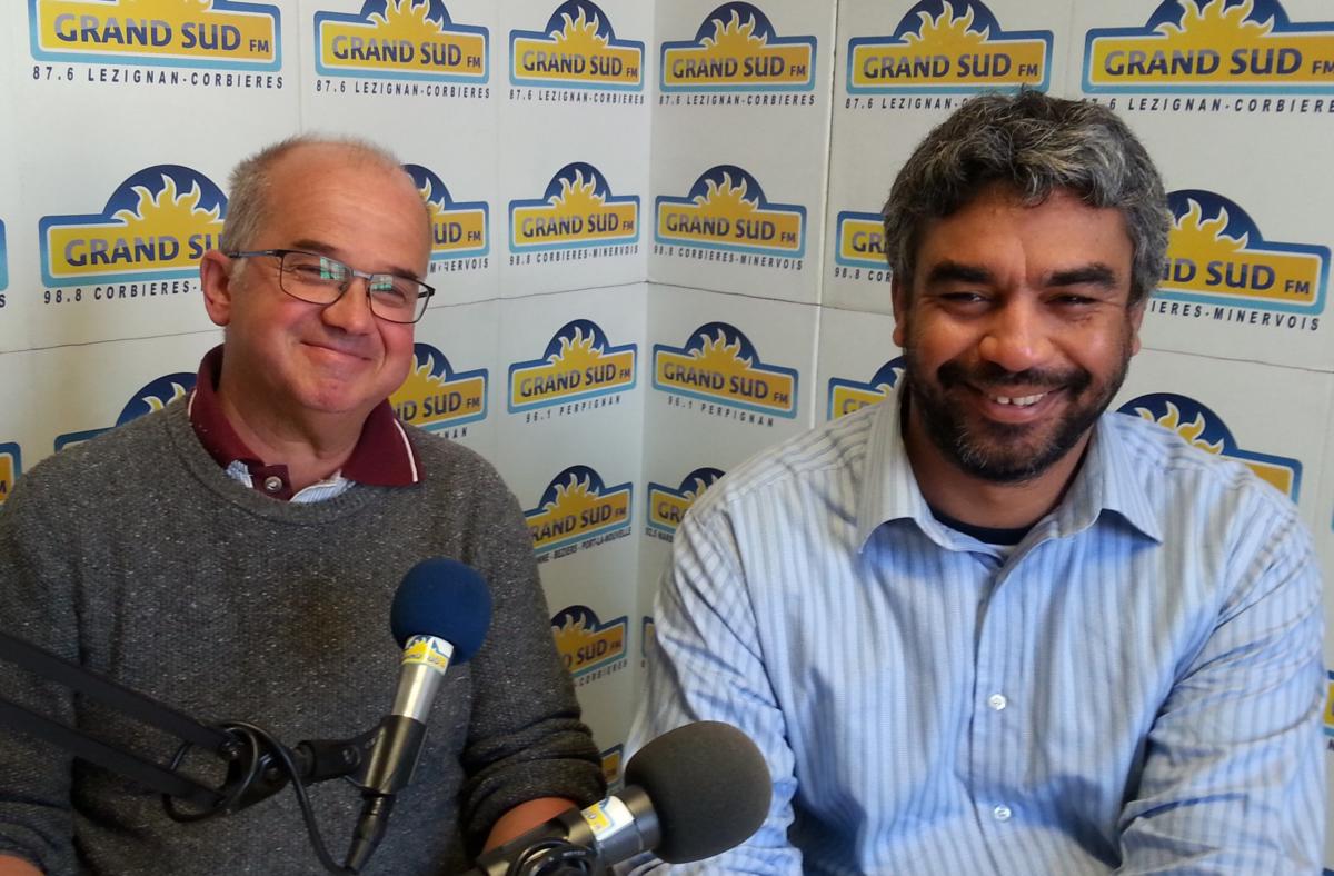 30-05-19 Didier Pontiac, gérant des magasins Biocoop  à Narbonne et Bruno Du Boisguéheneuc, le directeur