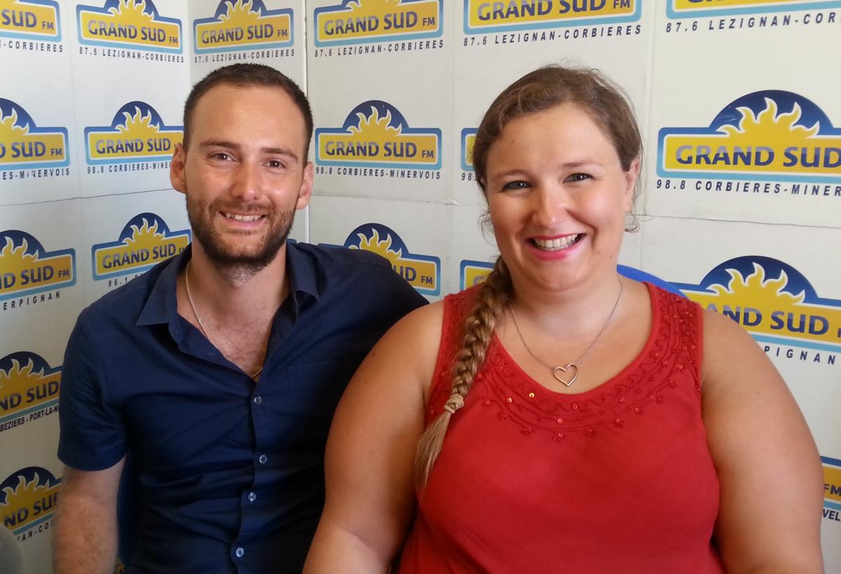 04-09-19 Sébastien LAHAUT & Julie, couple de vacanciers venus de Clermont Ferrand qui ont marqué le dernier jour de Barques en Scène à Narbonne