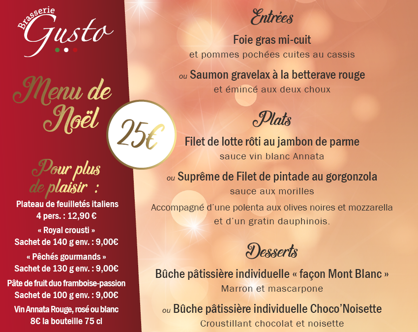 menu noel gusto