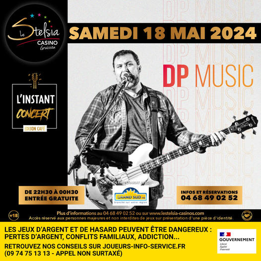 16-05-24 : David PUEYO en concert le samedi 18 mai au Stelsia Casino de Gruissan